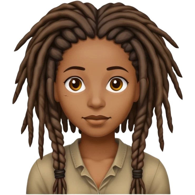 Black woman with dreads emoji