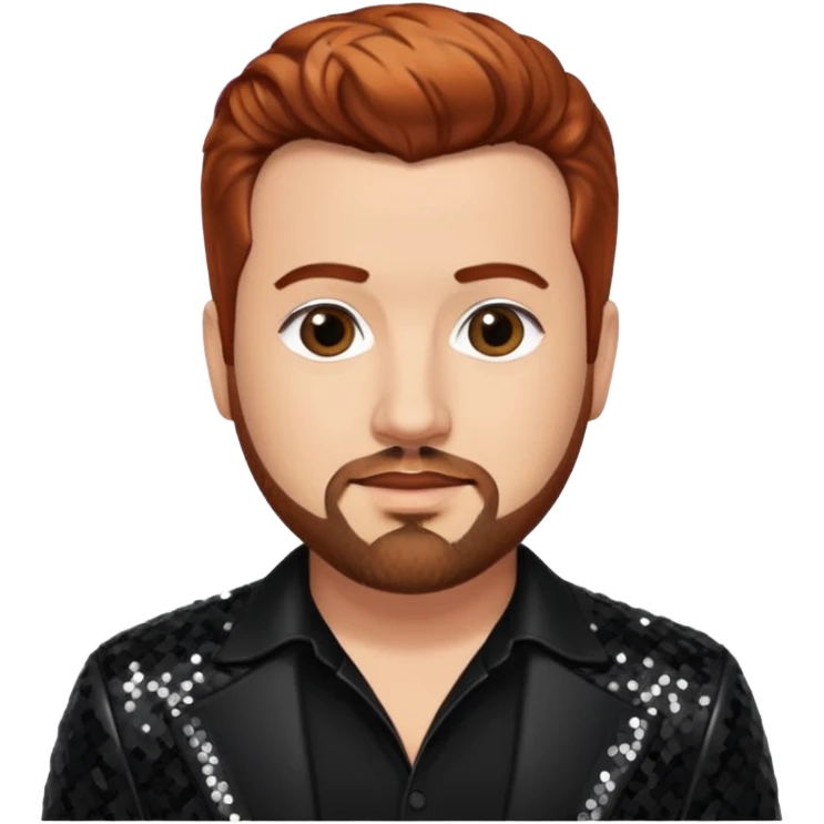 Joey Fatone from 'N Sync with auburn hair, black sequin outfit, light skin emoji