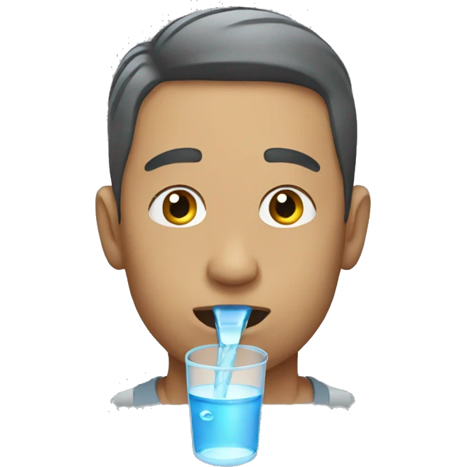 man drinking water emoji