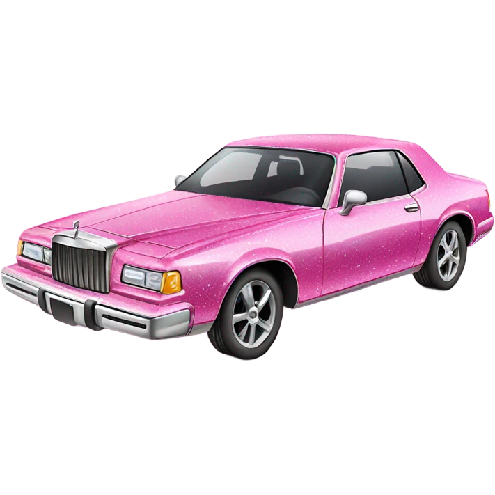 Pink ombre luxurious car with glitter  emoji