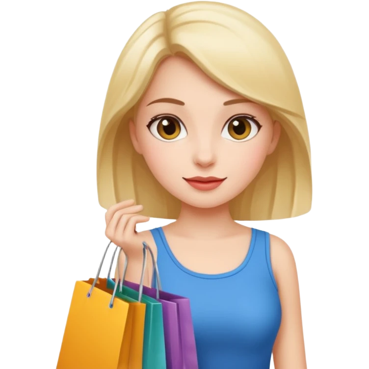 Girl With Shopping bags  emoji