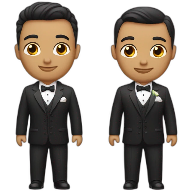 gay grooms light skinned latino and white emoji