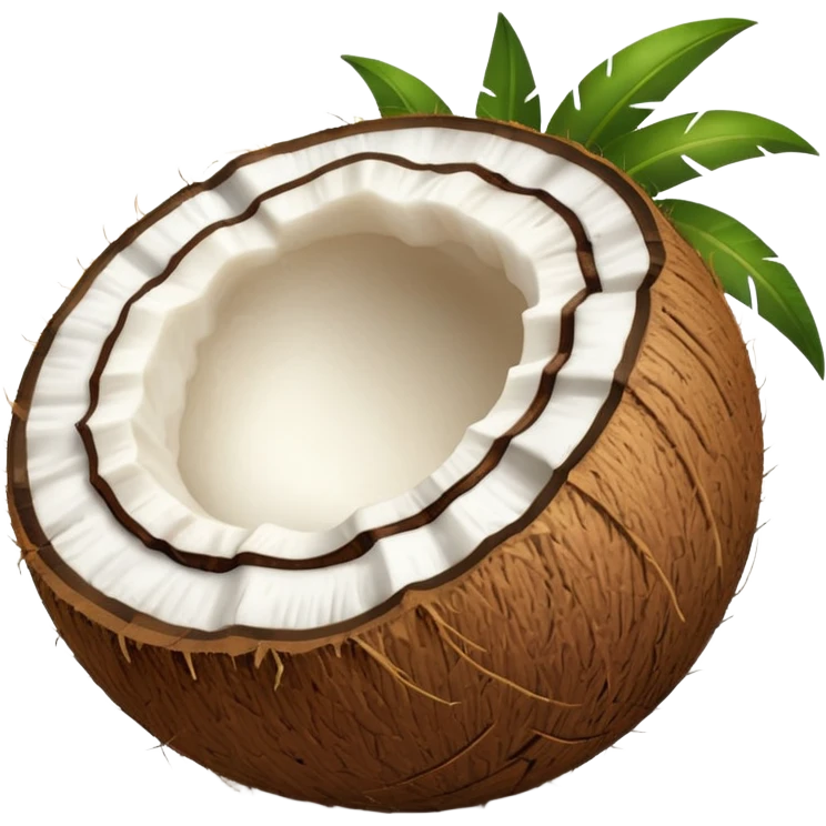 Noix de coco légèrement plus petite sans deco emoji