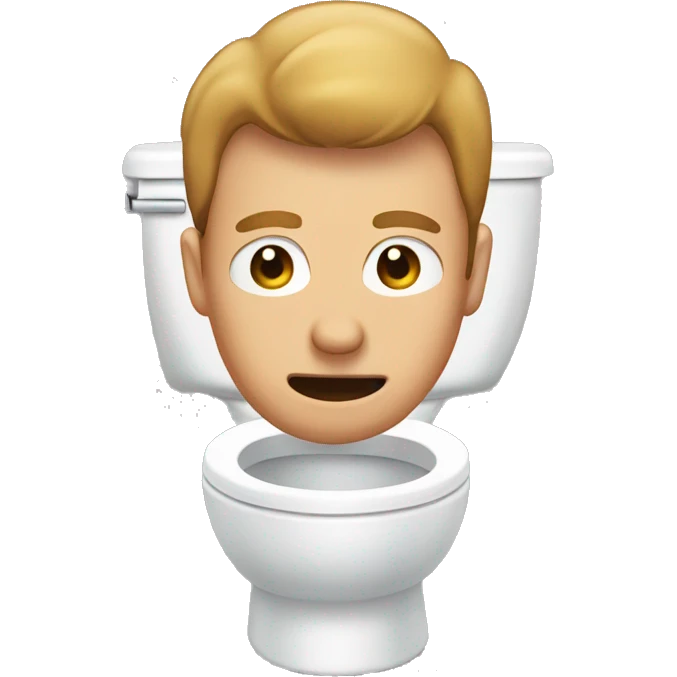 A man head popping out of the toilet emoji