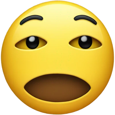 Yellow emoji letting out a big sigh  emoji