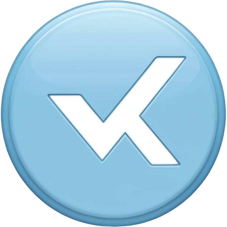 Genera esto que está entre comillas "✓" y alrededor ponle un círculo y rellena adentro del circulo de color celete emoji