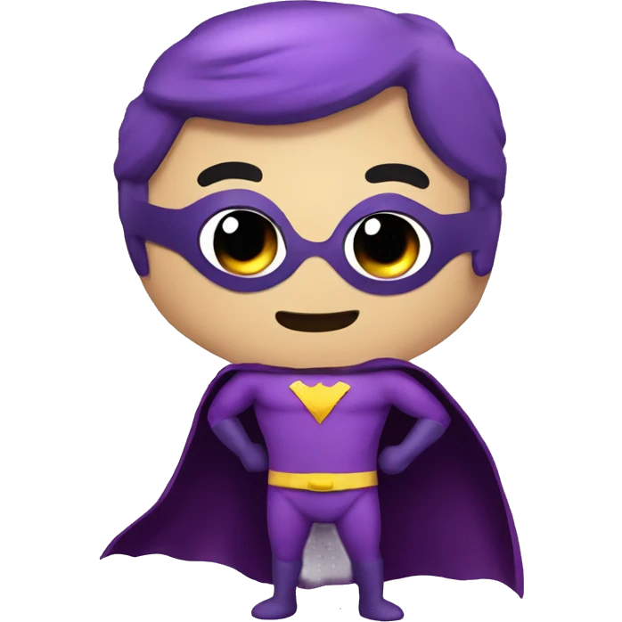 Superhero eggplant  emoji