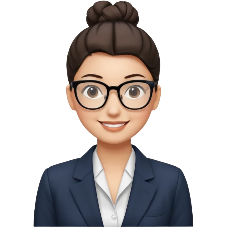 Office Worker – sleek high bun, square glasses, wearing blazer.













































 emoji