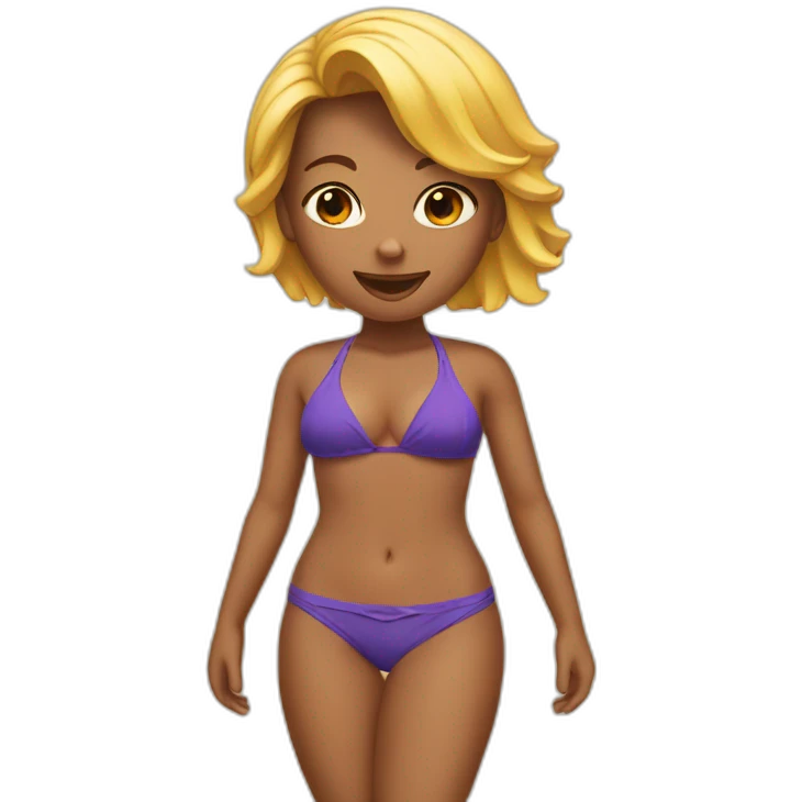 A girl in bikini emoji