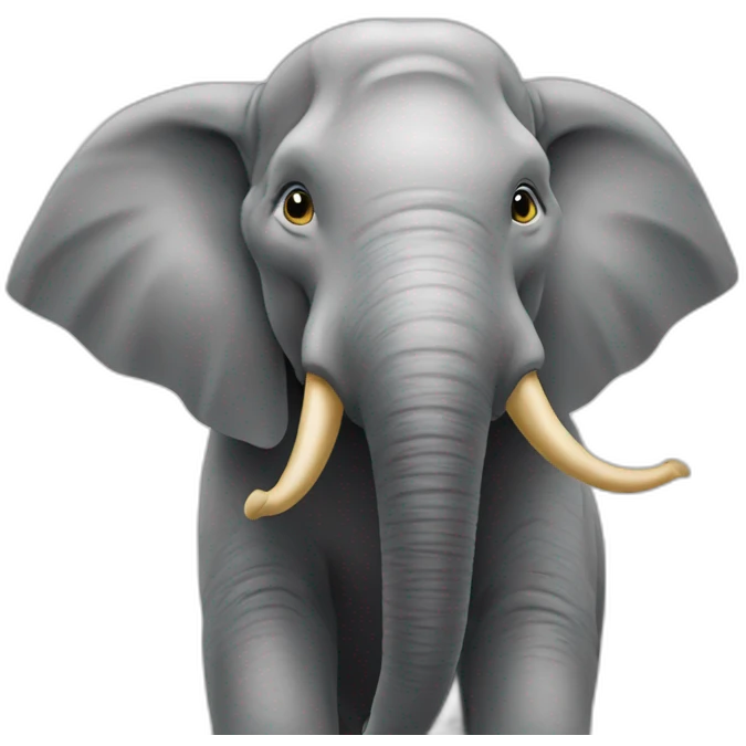 Chat sur éléphant emoji