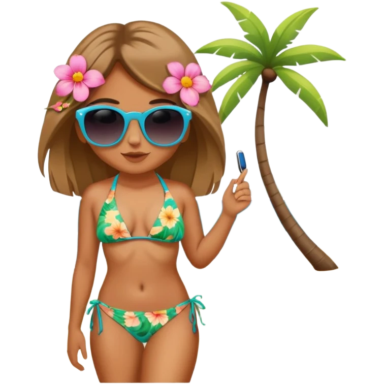 Beach vibe girl emoji