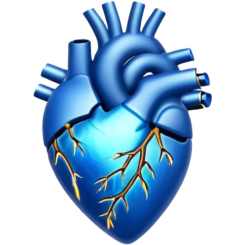 blue electric heart emoji