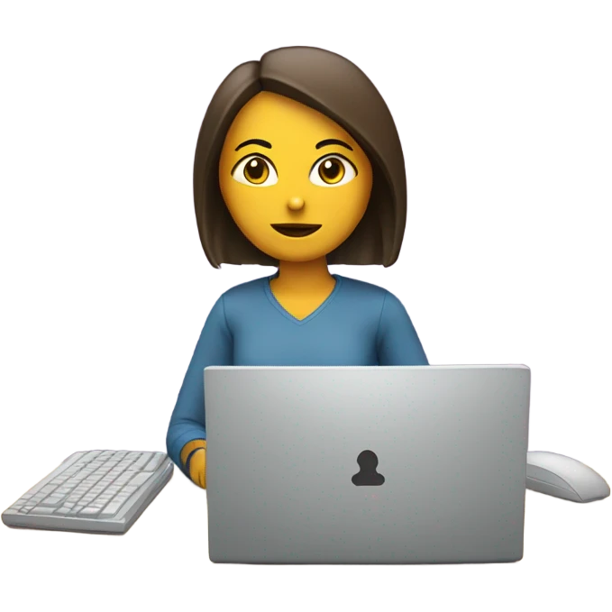 Chica Con computador emoji