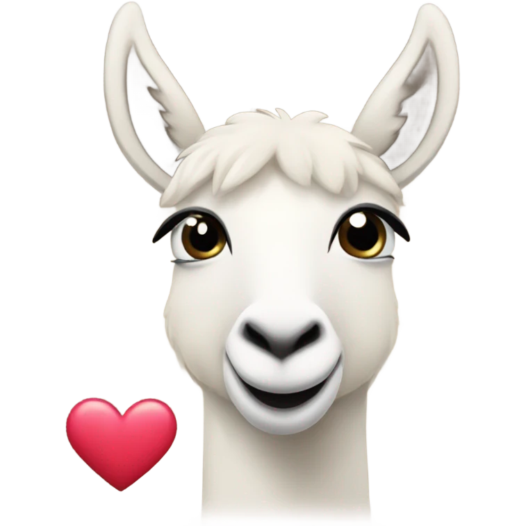 Alpaka with a heart emoji