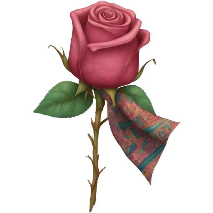 dead rose wearing a scarf  emoji