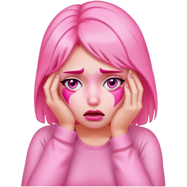 woman pink facepalm emoji