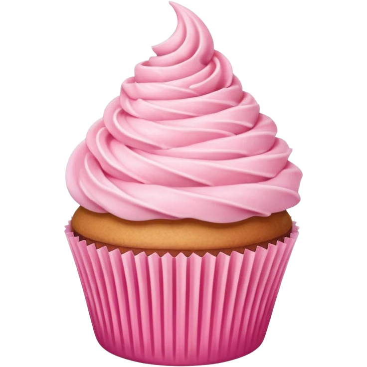 Cupcake with pink icing emoji
