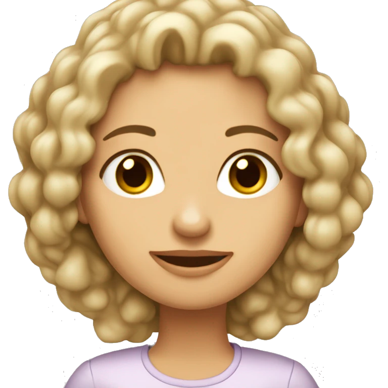 Mujer blanca de pelo lacio carmelita largo  emoji