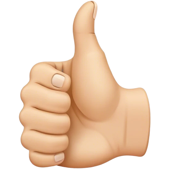 Thumbs up with missing thumb emoji
