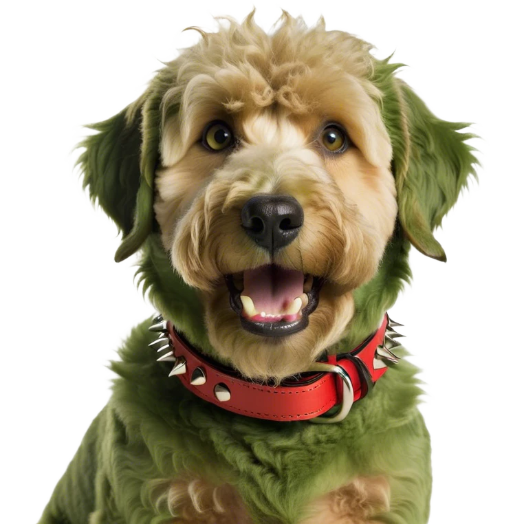 Golden doodle dog angry  emoji
