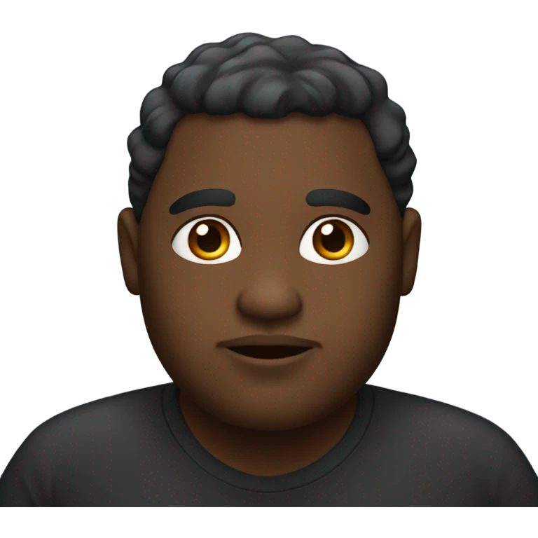 fat black guy emoji