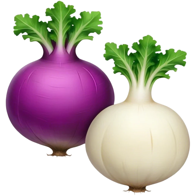 faceless purple on top and white on the bottom turnip emoji