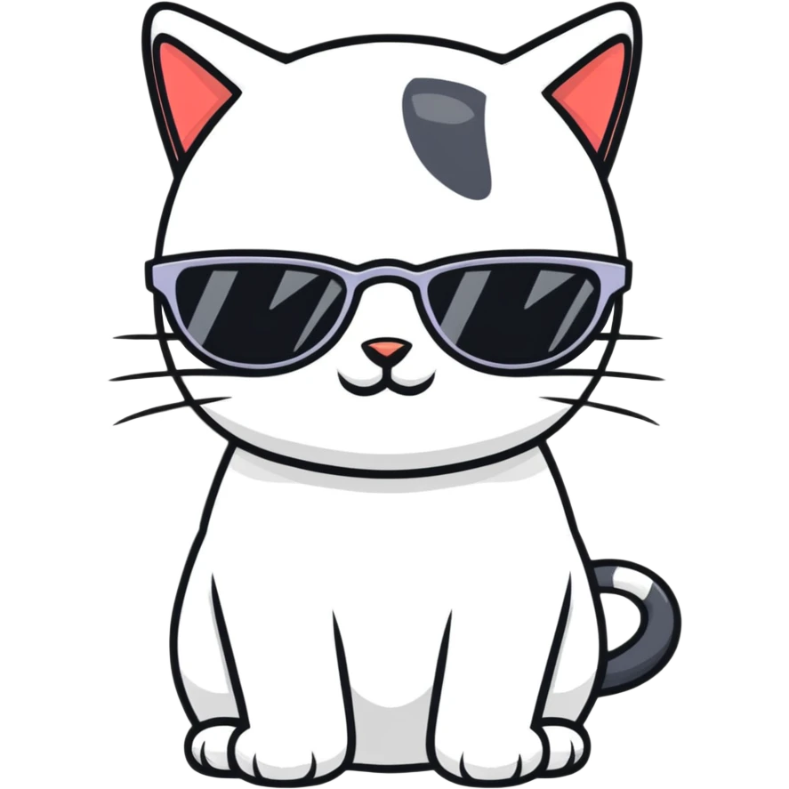 Cat with sunglasses emoji