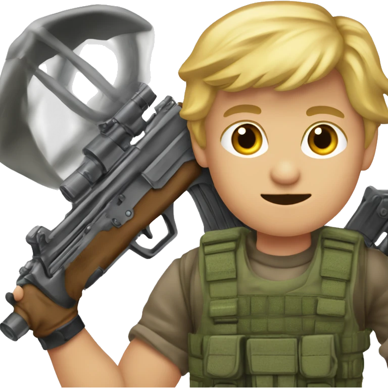 1. Stehender fröhlicher Junge, der seine Arme vor dem Körper verschränkt. emoji