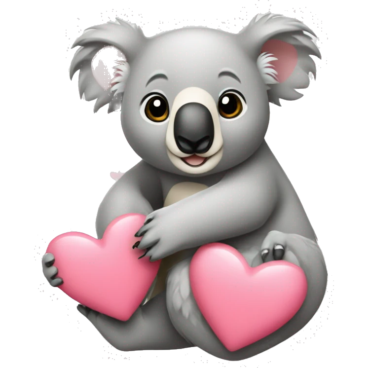 koala con corazones emoji