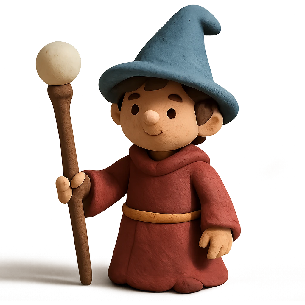 wizard kid with a staff emoji