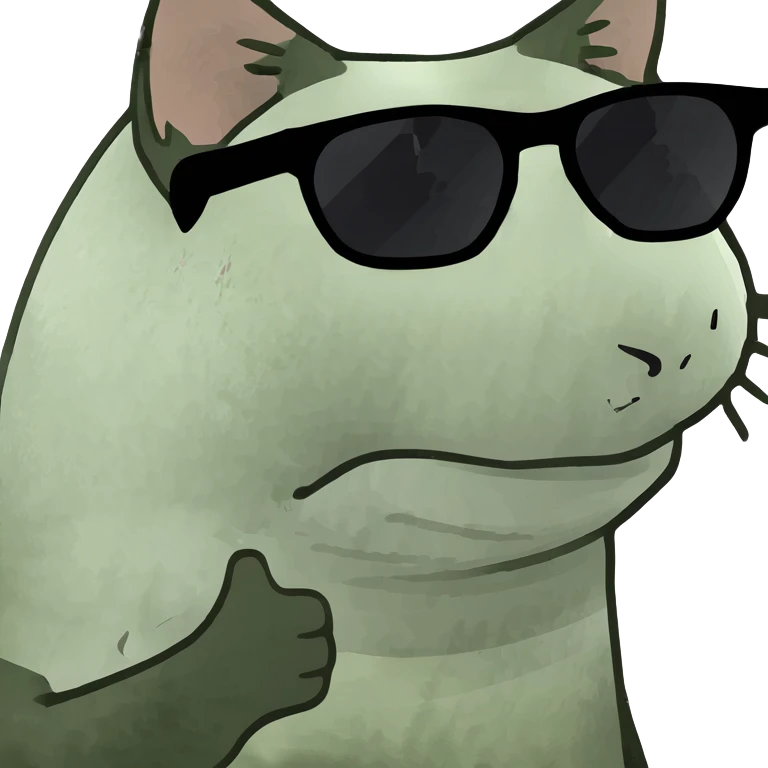Cat with sunglasses emoji