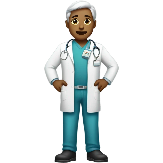 Men standing in hospital emoji