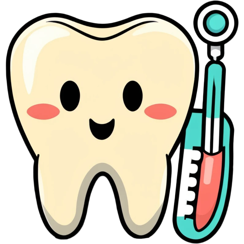 dental report with tooth health diagnosis emoji