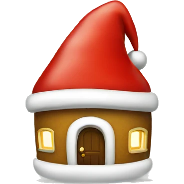 House with Santa hat emoji