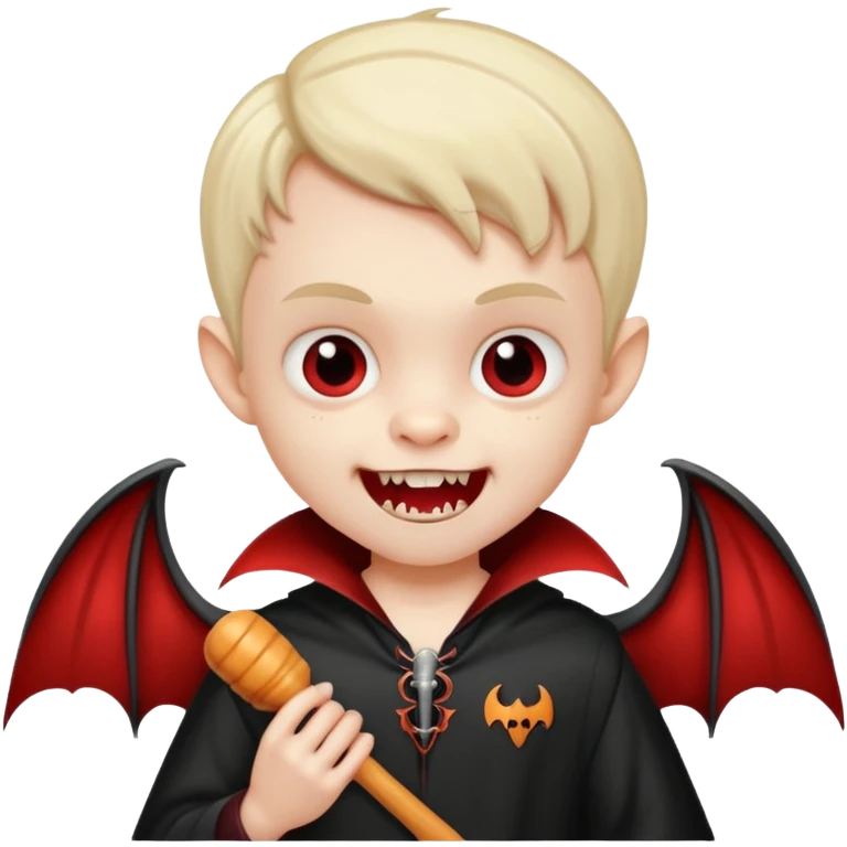 vampire child with toy bat  emoji