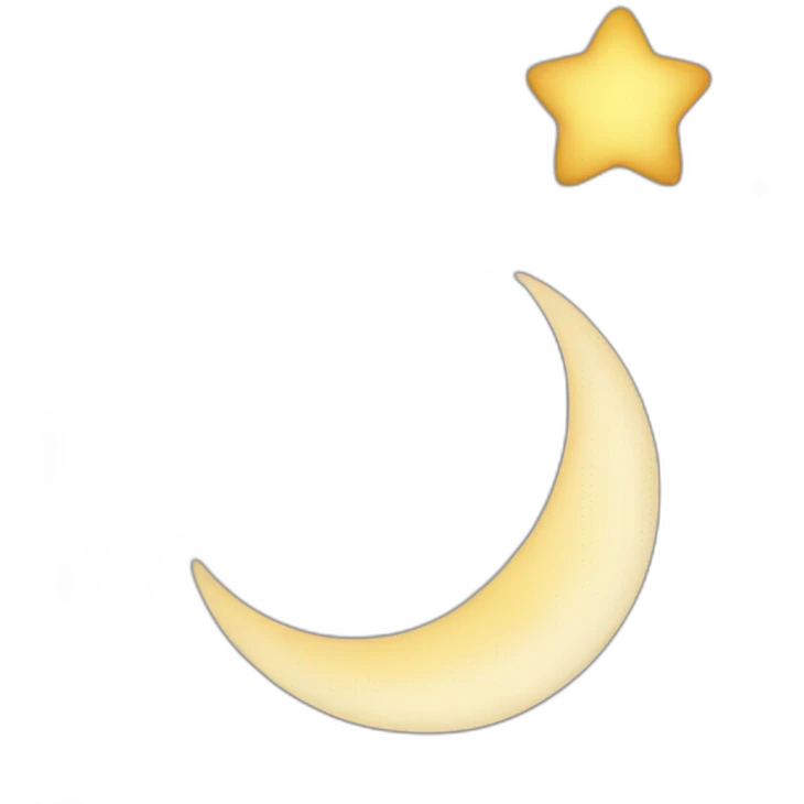 Moon and  star emoji