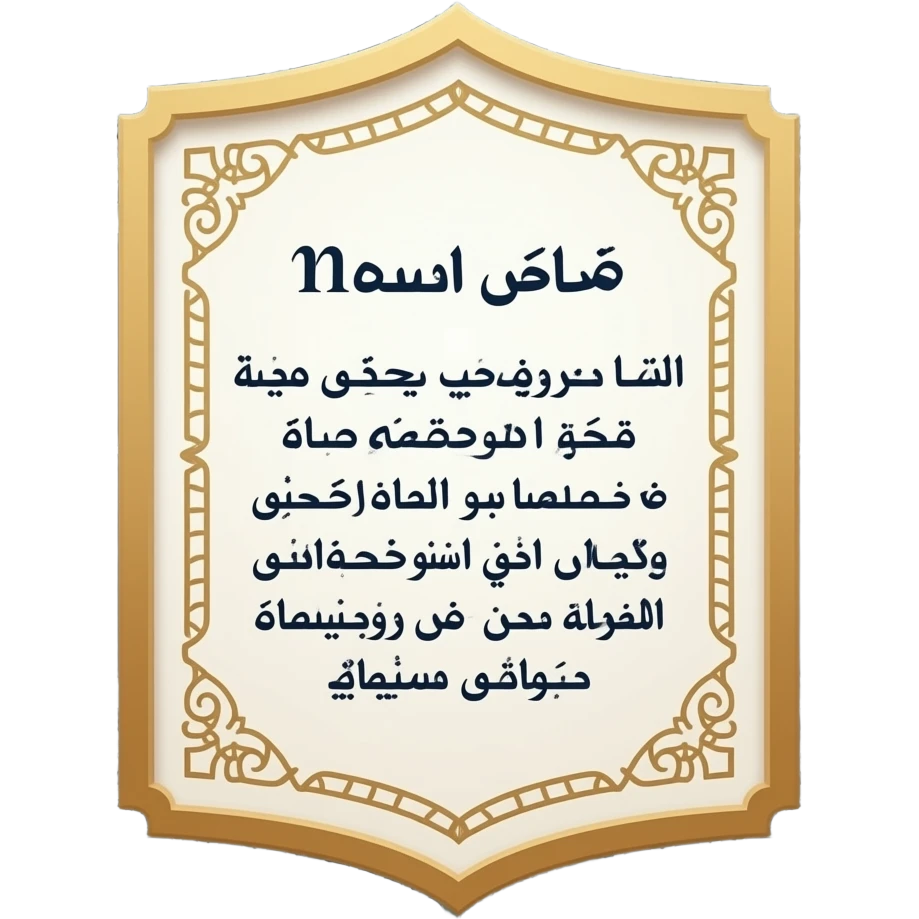 Arabic style Eid mubarak to you and your family with written matter emoji