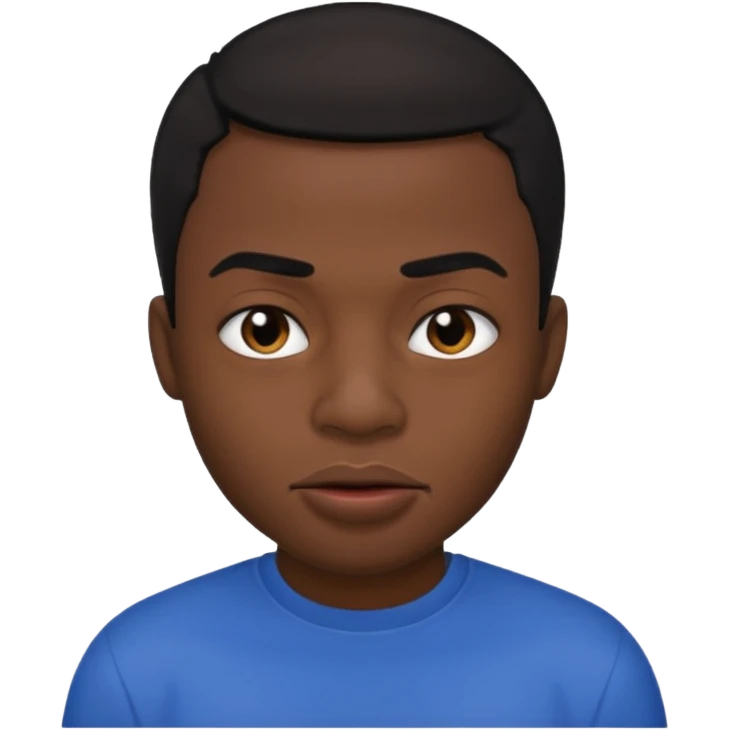 Black man biting his lip emoji
