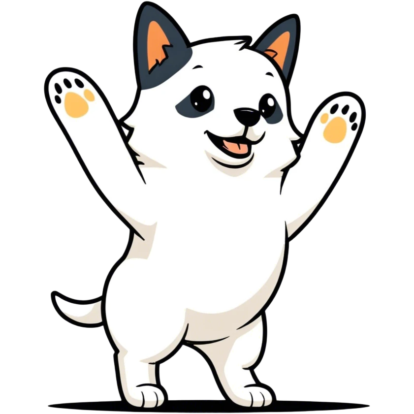 A dog twerking emoji