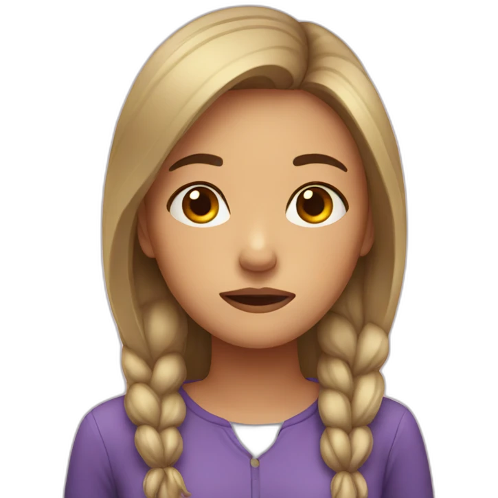 girl tired emoji
