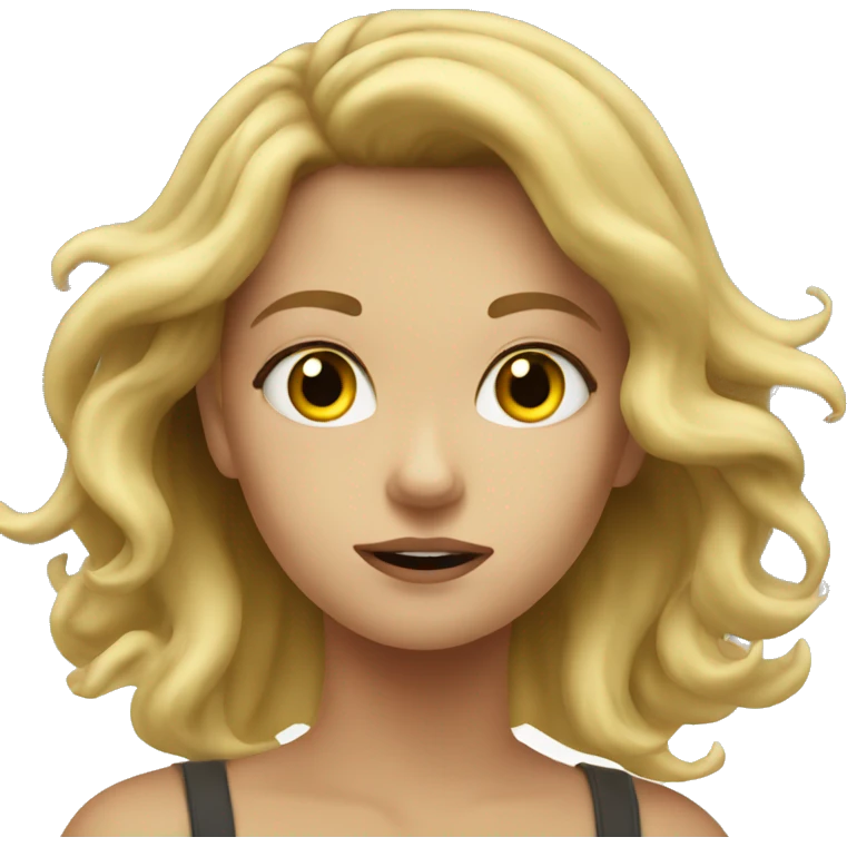 a blonde girl in a tornado  emoji
