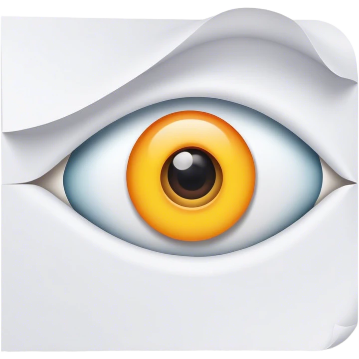 Paper stuck in eye emoji