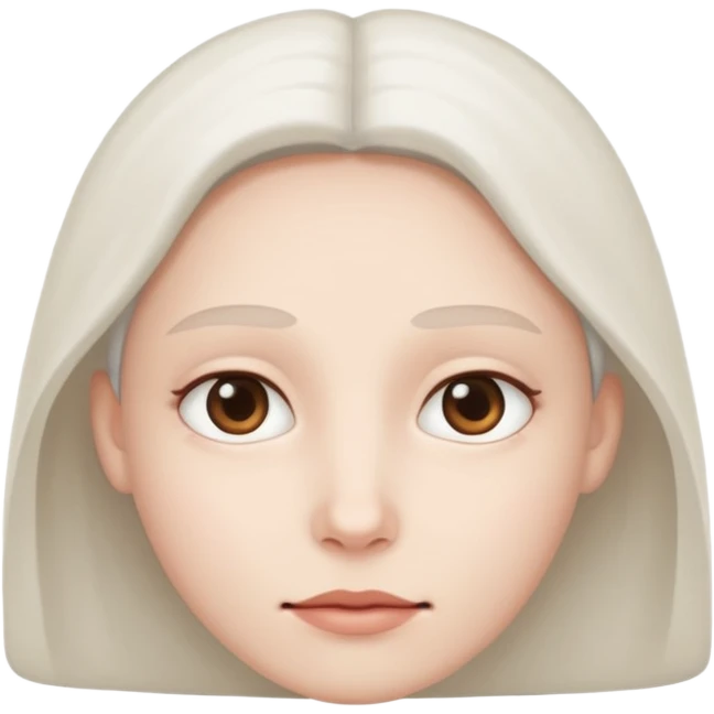 white tooth with gentle eyes, minimal mouth emoji