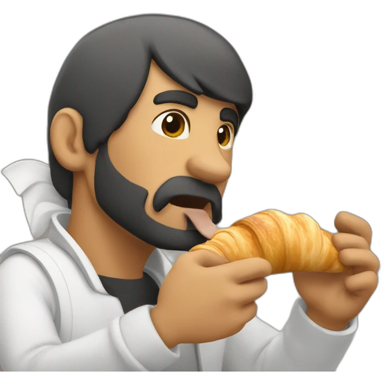 Jack sparow eating croissant emoji