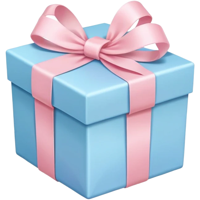 pastel colored gift box with ribbon, soft pastel colors emoji