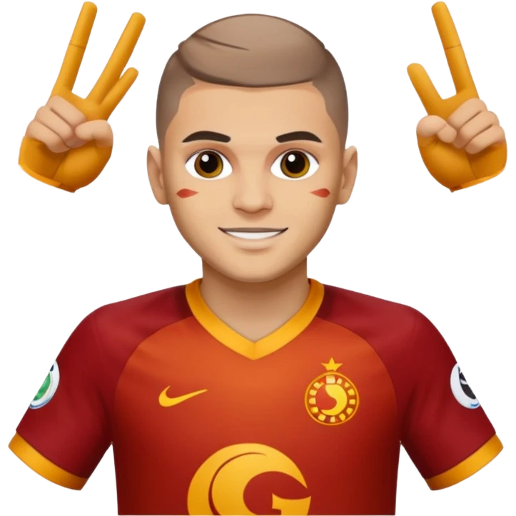 Mauro icardi Galatasaray formasıyla gol sevinci yapıyor emoji