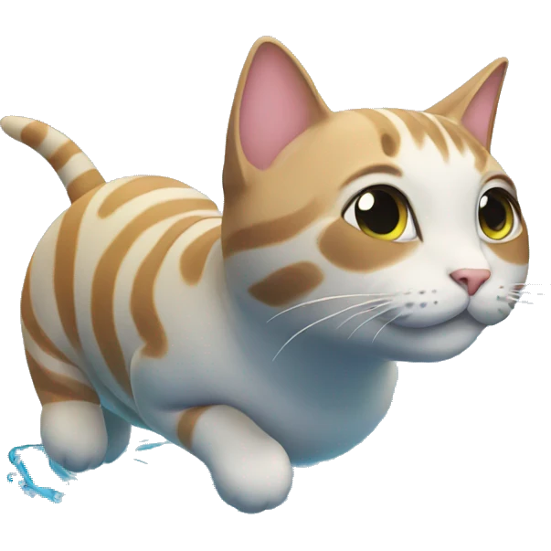 swimming cat emoji
