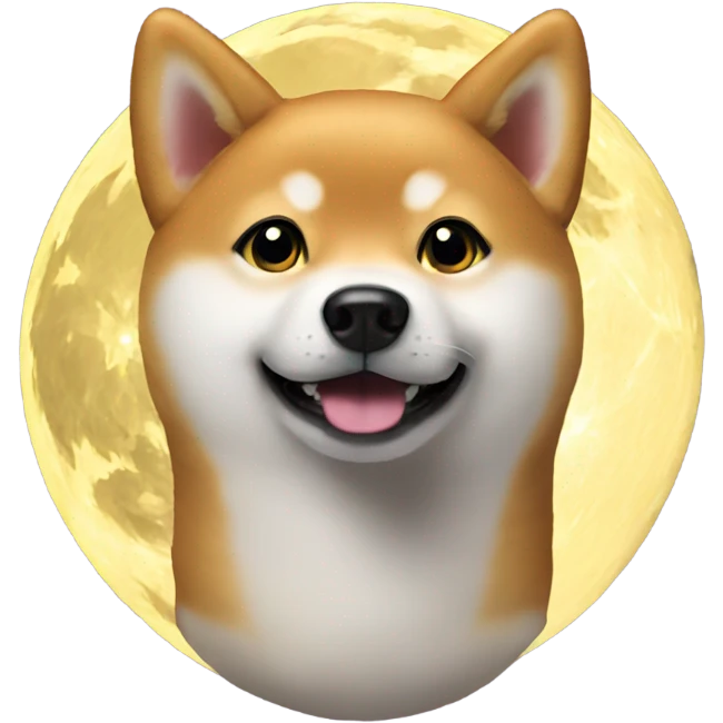 Shiba Inu to the moon emoji