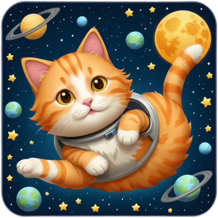 Cat in space emoji