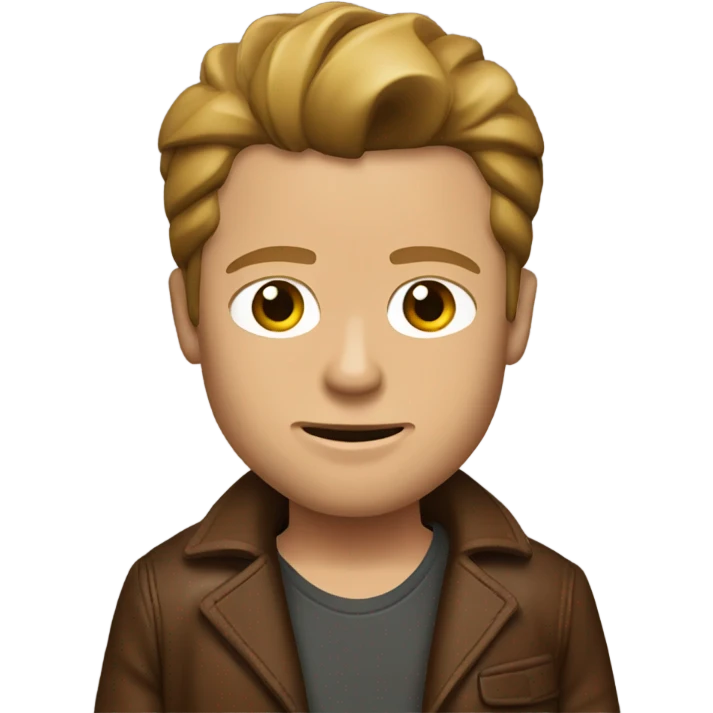 Brad Pitt in a brown leather jacket from fight club emoji